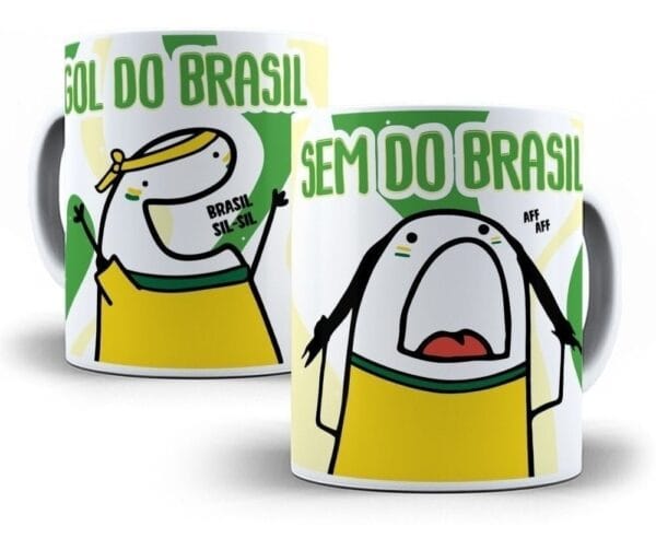 Pack 9 Artes Caneca Flork Torcedor Brasil Copa Qatar 2022