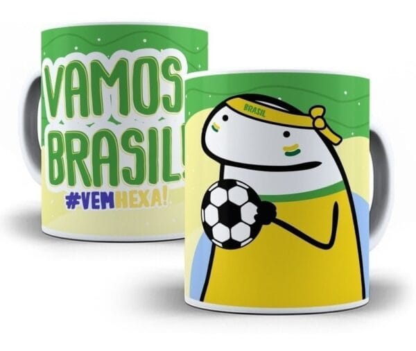 Pack 9 Artes Caneca Flork Torcedor Brasil Copa Qatar 2022