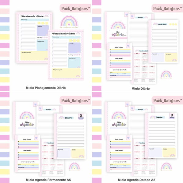 Pack Agenda e Planner Rainbow 2023 - Arquivo Digital - Imagem 2