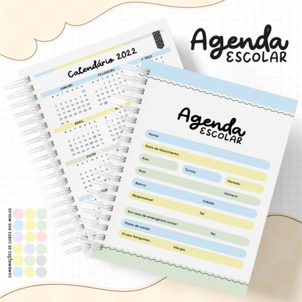 Pack Agenda Escolar 2022 - Arquivo Digital - Imagem 5