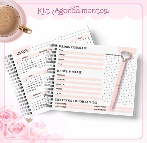 Pack Agendamentos Horizontal - Arquivo Digital