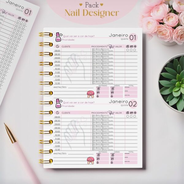 Pack Agendamentos Nail Designer 2025 - Imagem 3