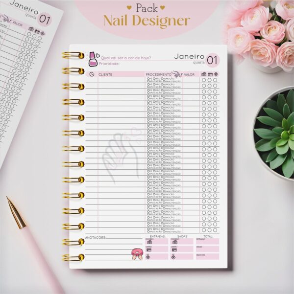 Pack Agendamentos Nail Designer 2025 - Imagem 2