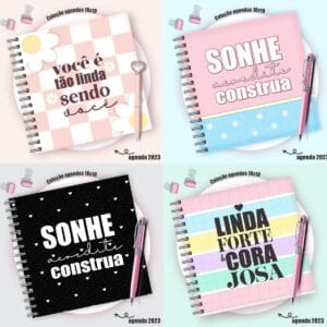 Pack Agendas 18x18 Frases - Arquivo Digital