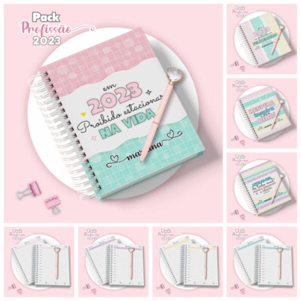 Pack Agendas 2023 Femininas - Arquivo Digital