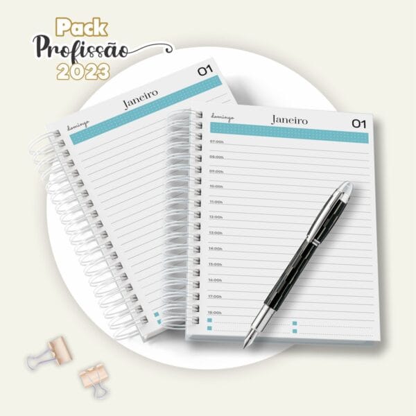 Pack Agendas 2023 Masculina - Arquivo Digital