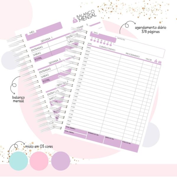 Pack Agendas Agendamentos Femininos - Arquivo Digital - Imagem 3
