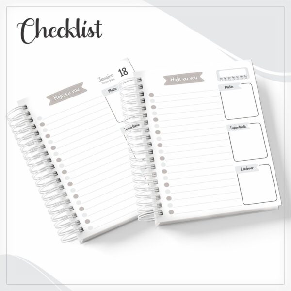 Pack Agendas Checklist Masculina - Arquivo Digital - Imagem 3