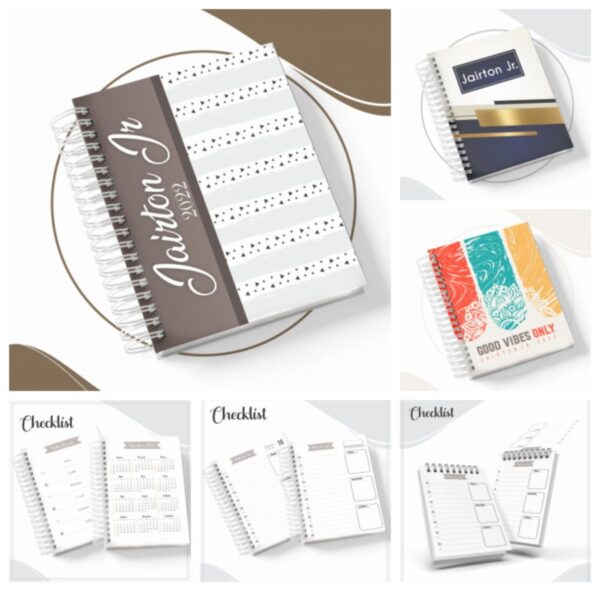 Pack Agendas Checklist Masculina - Arquivo Digital