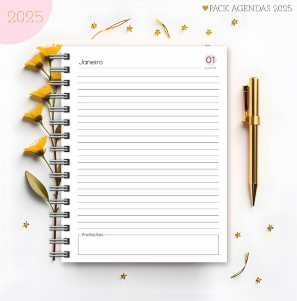 Pack Agendas Feminina 2025 - Arquivo Digital - Imagem 3