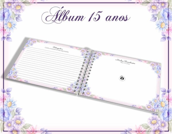 Pack Álbum e Livro Mensagens 15 anos - Arquivo Digital