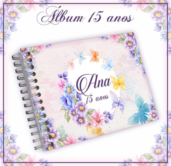 Pack Álbum e Livro Mensagens 15 anos - Arquivo Digital