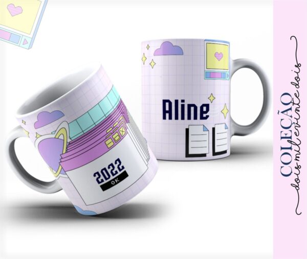Pack Arte Caneca Feminina 2022 - Arquivo Digital - Imagem 3