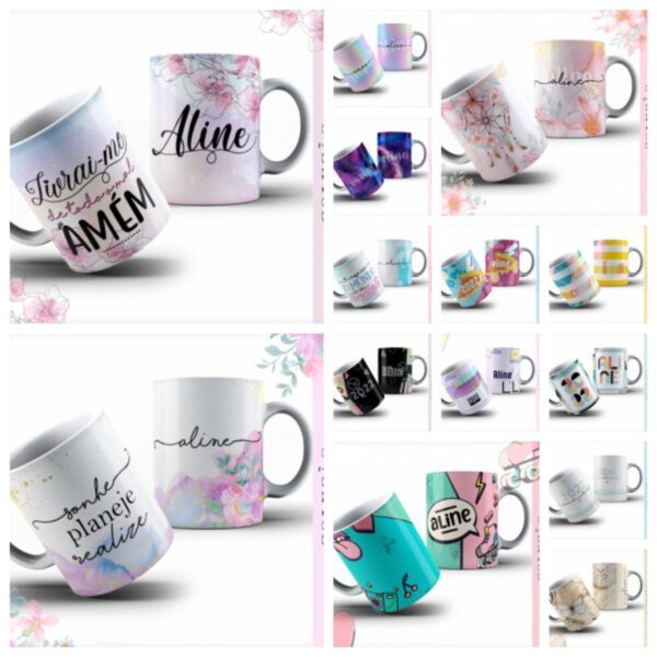 Pack Arte Caneca Feminina 2022 - Arquivo Digital
