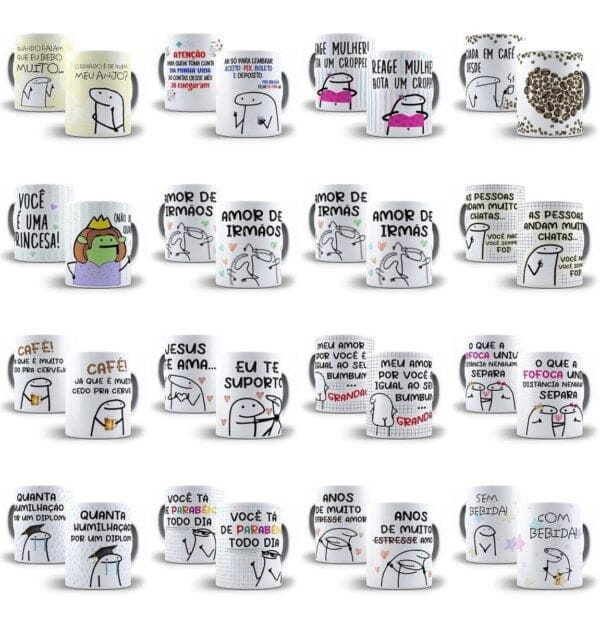 Pack Artes Caneca Bento Flork Memes 90 Arquivos Cdr E Png