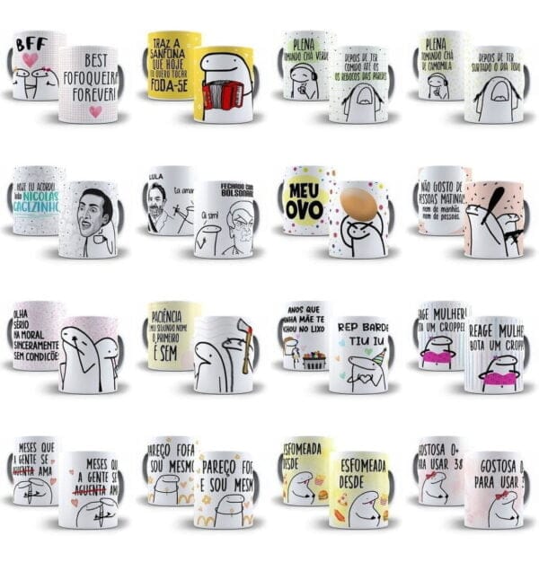 Pack Artes Caneca Bento Flork Memes 90 Arquivos Cdr E Png