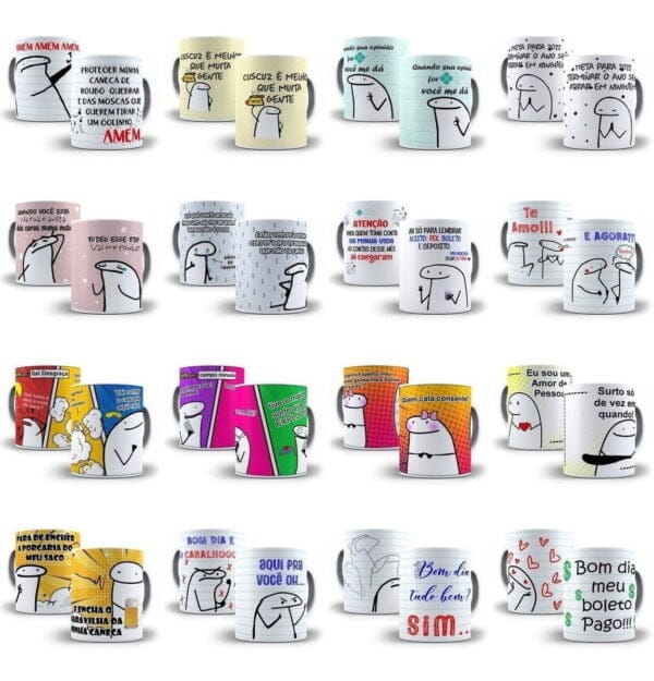 Pack Artes Caneca Bento Flork Memes 90 Arquivos Cdr E Png