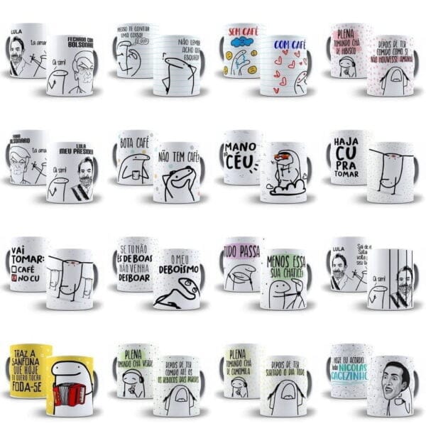 Pack Artes Caneca Bento Flork Memes 90 Arquivos Cdr E Png