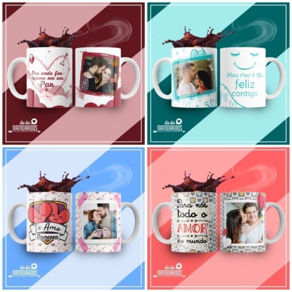 Pack Artes Caneca Dia Dos Namorados +500 Arquivos Sublimação