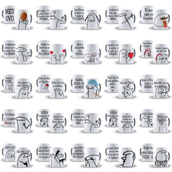 Pack Artes Caneca Flork 83 Estampas Em Corel Draw Sublimação