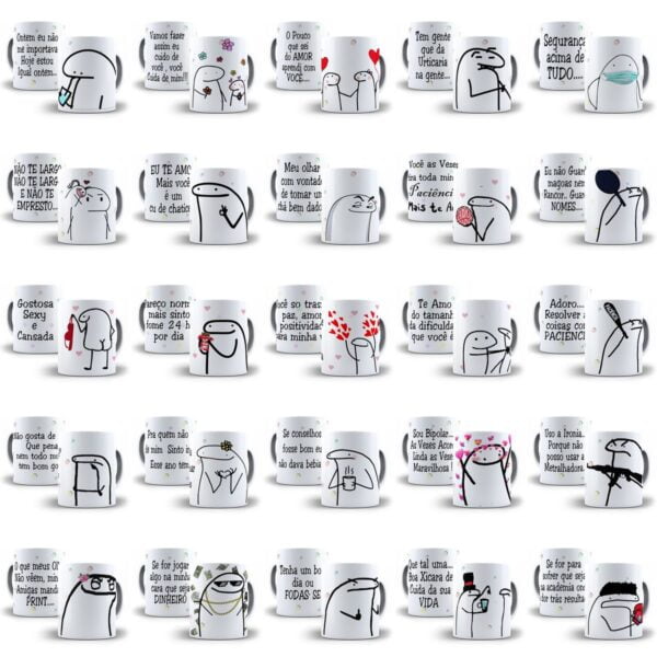 Pack Artes Caneca Flork 83 Estampas Em Corel Draw Sublimação