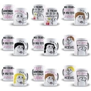 Pack Artes Caneca Flork Dia Das Mães 60 Arquivos Cdr E Png
