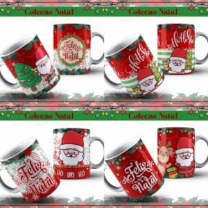 pack artes canecas natal arquivo digital design 2