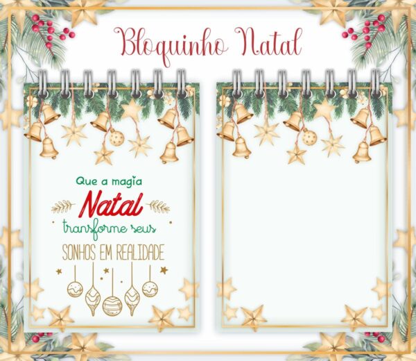 Pack Bloquinhos de Anotações Natal - Arquivo Digital - Imagem 4