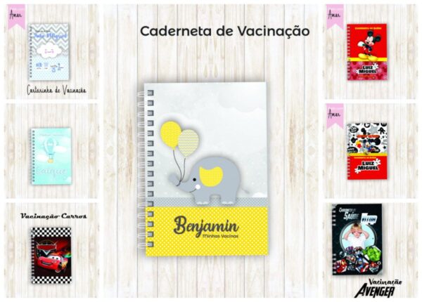 Pack Cadernetas Vacinas Menino - Arquivo Digital
