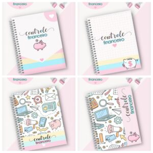 pack caderno controle financeiro feminino arquivo digital papel e scrapbook 2