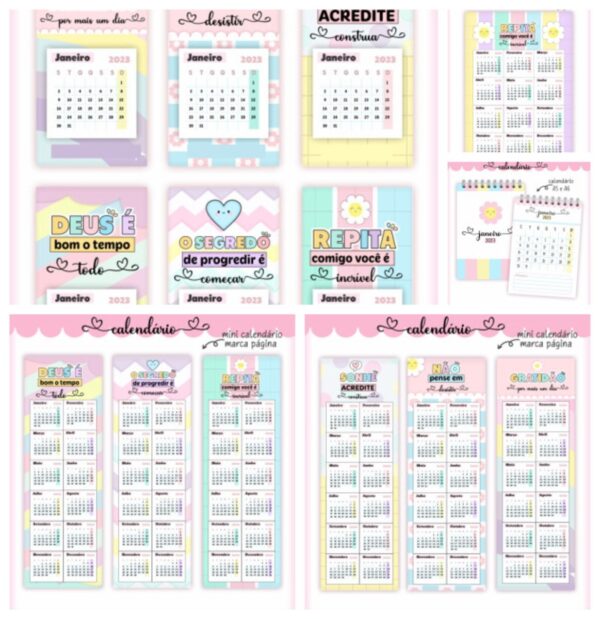 Pack Calendários 2023 - Arquivo Digital
