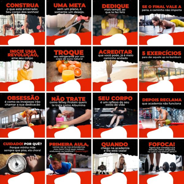 Pack Canva Academia Personal Trainer Template Canva 200 Artes Legendas 4