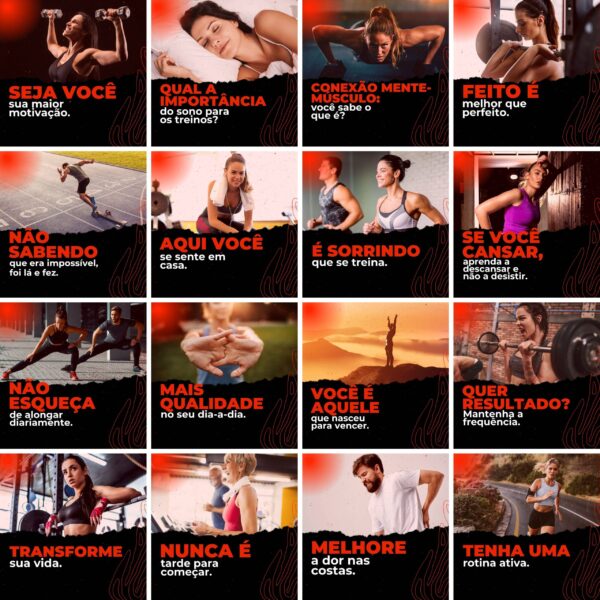 Pack Canva Academia Personal Trainer Template Canva 200 Artes Legendas