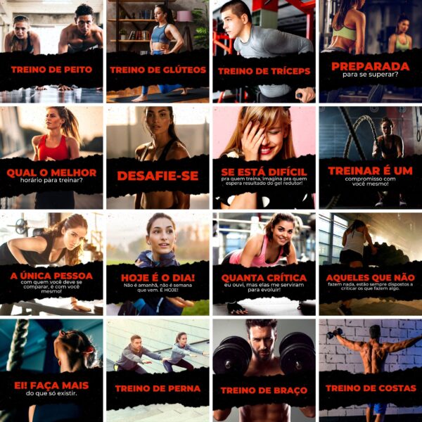 Pack Canva Academia Personal Trainer Template Canva 200 Artes Legendas 7