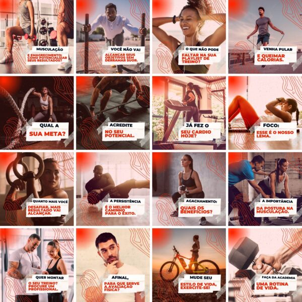 Pack Canva Academia Personal Trainer Template Canva 200 Artes Legendas 8