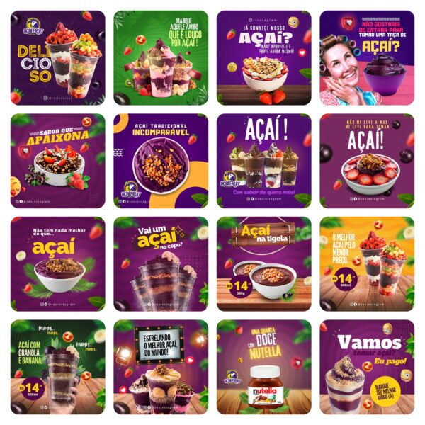Pack Canva Acai Templates Editaveis 65 Artes Bonus 4
