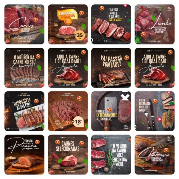 Pack Canva Acougue Templates Editaveis 40 Artes Bonus 2