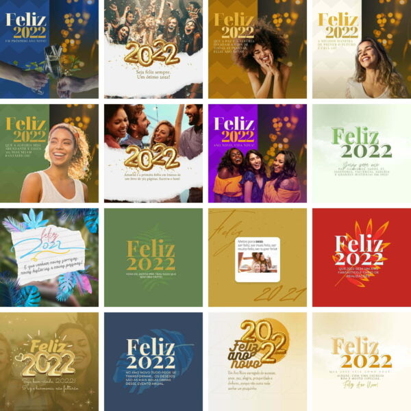 Pack Canva Ano Novo Templates Editaveis 50 Artes Bonus