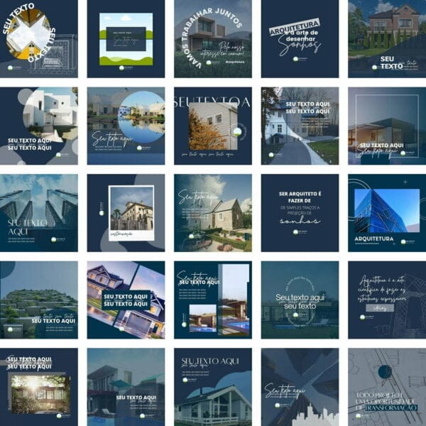 Pack Canva Arquitetura Arquiteto 20 Templates Editaveis 25 Artes Bonus
