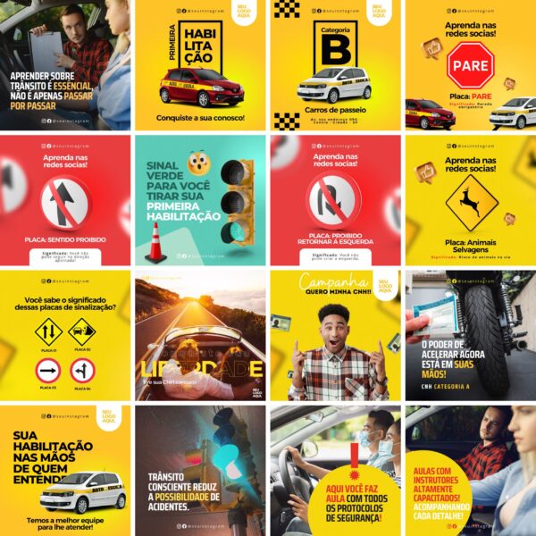 Pack Canva Auto Escola Templates Editaveis 30 Artes Bonus 2