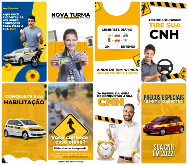 Pack Canva Auto Escola Templates Editavel 27 Artes Storie Bonus 7