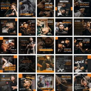 Pack Canva Barbearia Cabeleireiro 20 Templates Editaveis 25 Artes Bonus