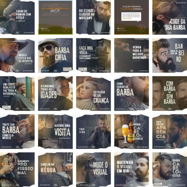 Pack Canva Barbearia Cabeleireiro Templates Editaveis 50 Artes Bonus 2