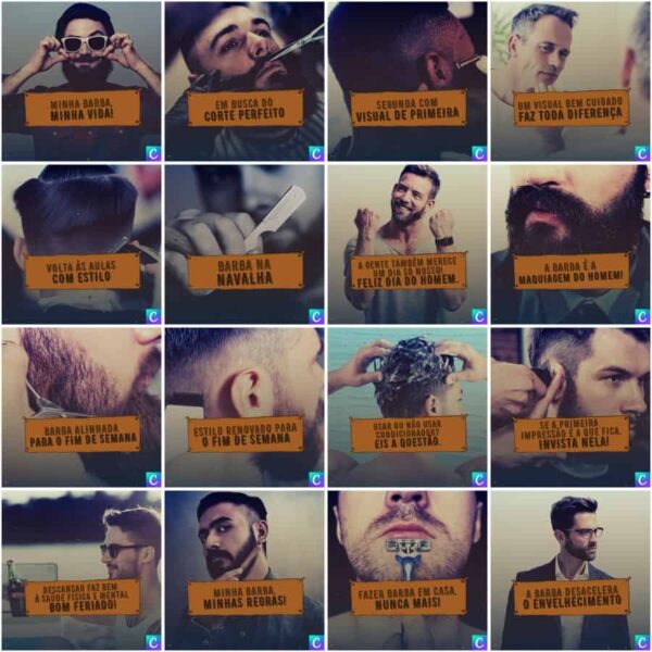 Pack Canva Barbearia Templates Editaveis 200 Artes Legendas 3