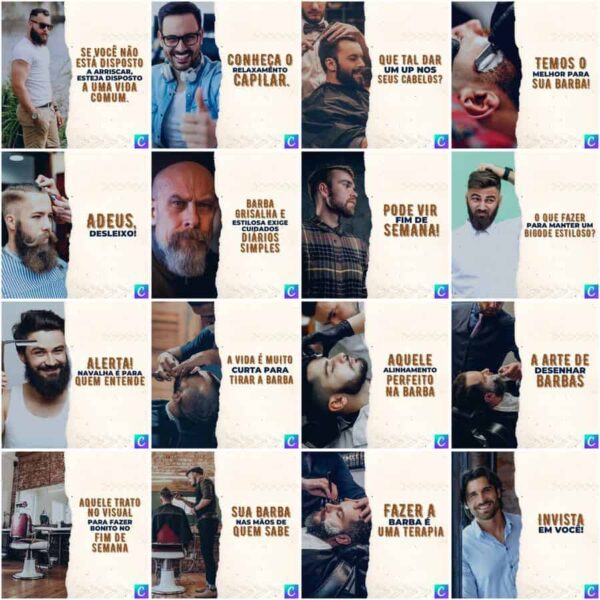 Pack Canva Barbearia Templates Editaveis 200 Artes Legendas 4