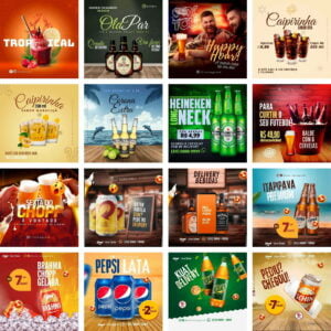 Pack Canva Bebidas 30 Templates Editaveis 20 Artes Bonus