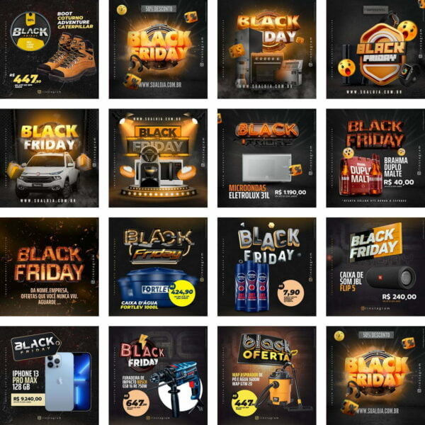 Pack Canva Black Friday Promocoes Templates Editaveis 30 Artes Bonus