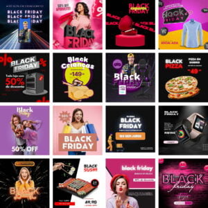 Pack Canva Black Friday Templates Editaveis 20 Artes Bonus