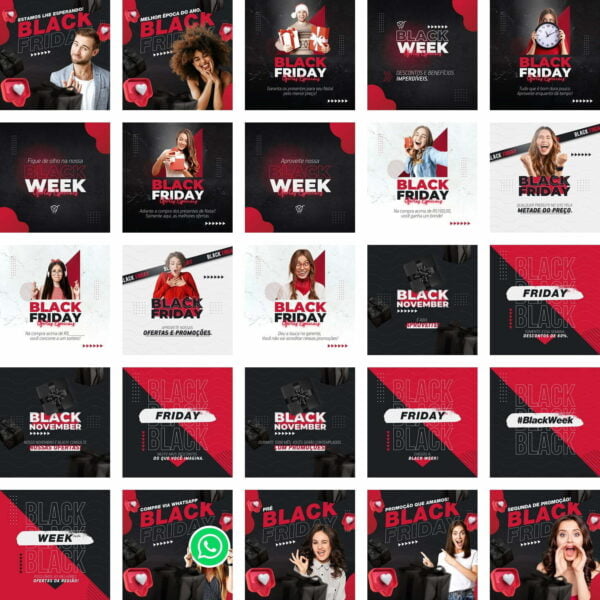 Pack Canva Black Friday Templates Editaveis 200 Artes Bonus