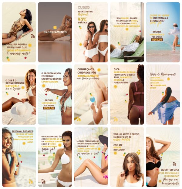 Pack Canva Bronzeamento Templates Editavel 29 Artes Storie Bonus 3